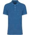 NS227 Native Spirit Terry Towel Polo Shirt Riviera blue colour image